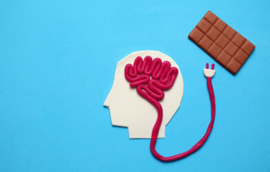 Brain and food, chocolate, sweets