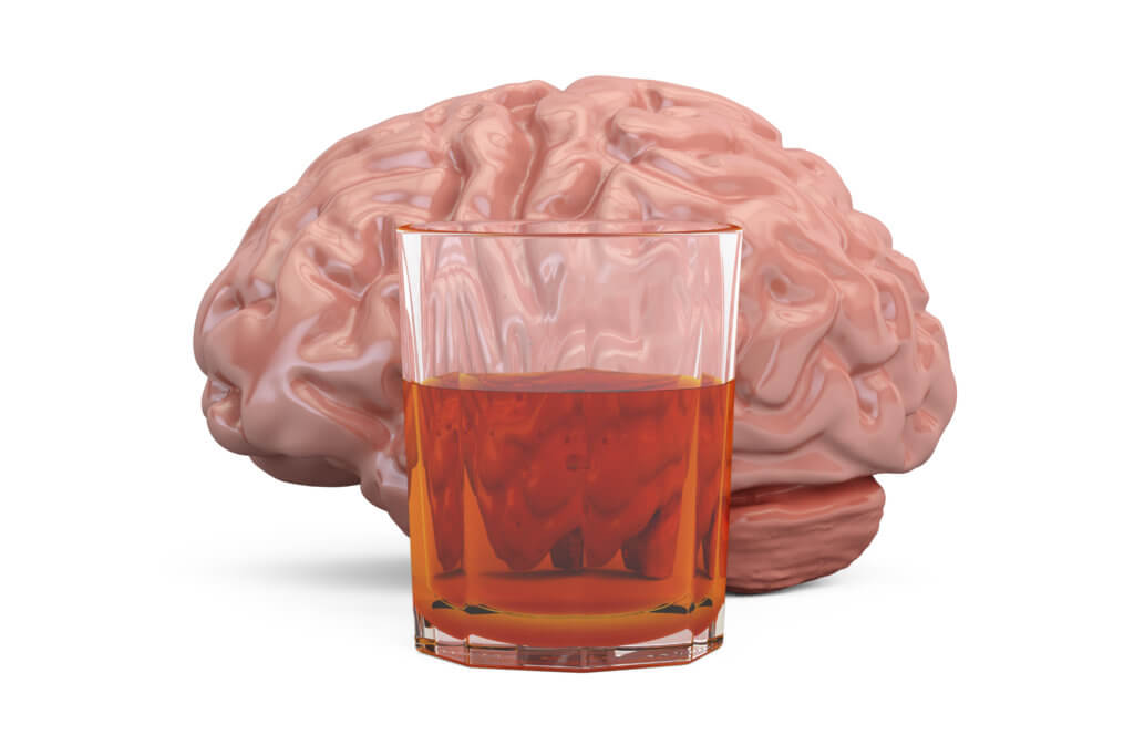 Alcohol against brain