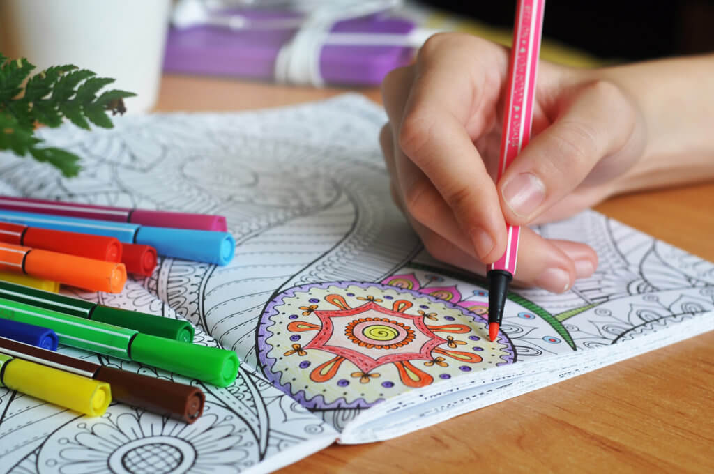 Mandala coloring - adult coloring book