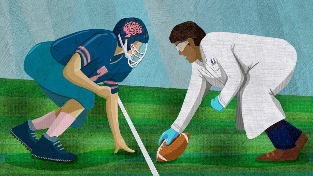 Football player versus scientist in study of sport concussions