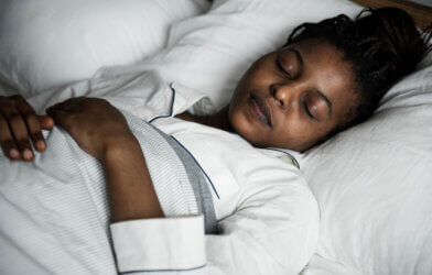 A woman sleeping soundly